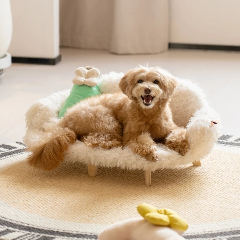 Lit en bois pour animaux de compagnie, chenil pour chiens et chats, lit de luxe pour chat, lit de sécurité pour animaux, petit lit pour chien moyen