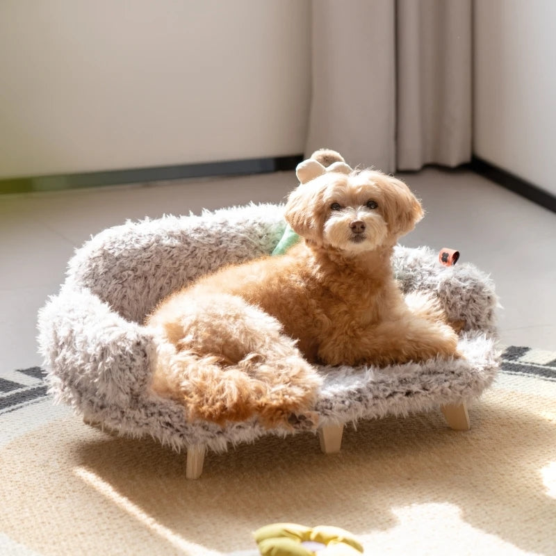 Lit en bois pour animaux de compagnie, chenil pour chiens et chats, lit de luxe pour chat, lit de sécurité pour animaux, petit lit pour chien moyen