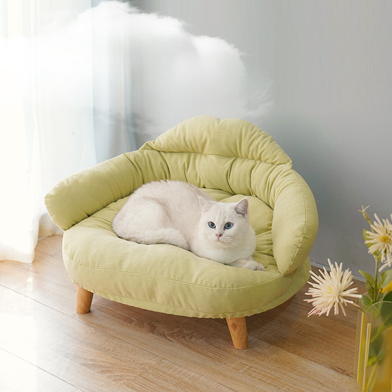 Lit universel quatre saisons pour chats, surélevé, en bois massif, fournitures pour chats, lit épaissi pour animaux.