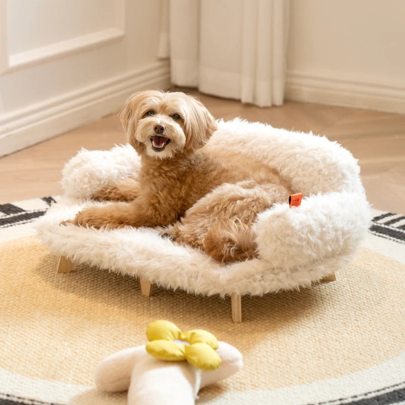 Lit en bois pour animaux de compagnie, chenil pour chiens et chats, lit de luxe pour chat, lit de sécurité pour animaux, petit lit pour chien moyen
