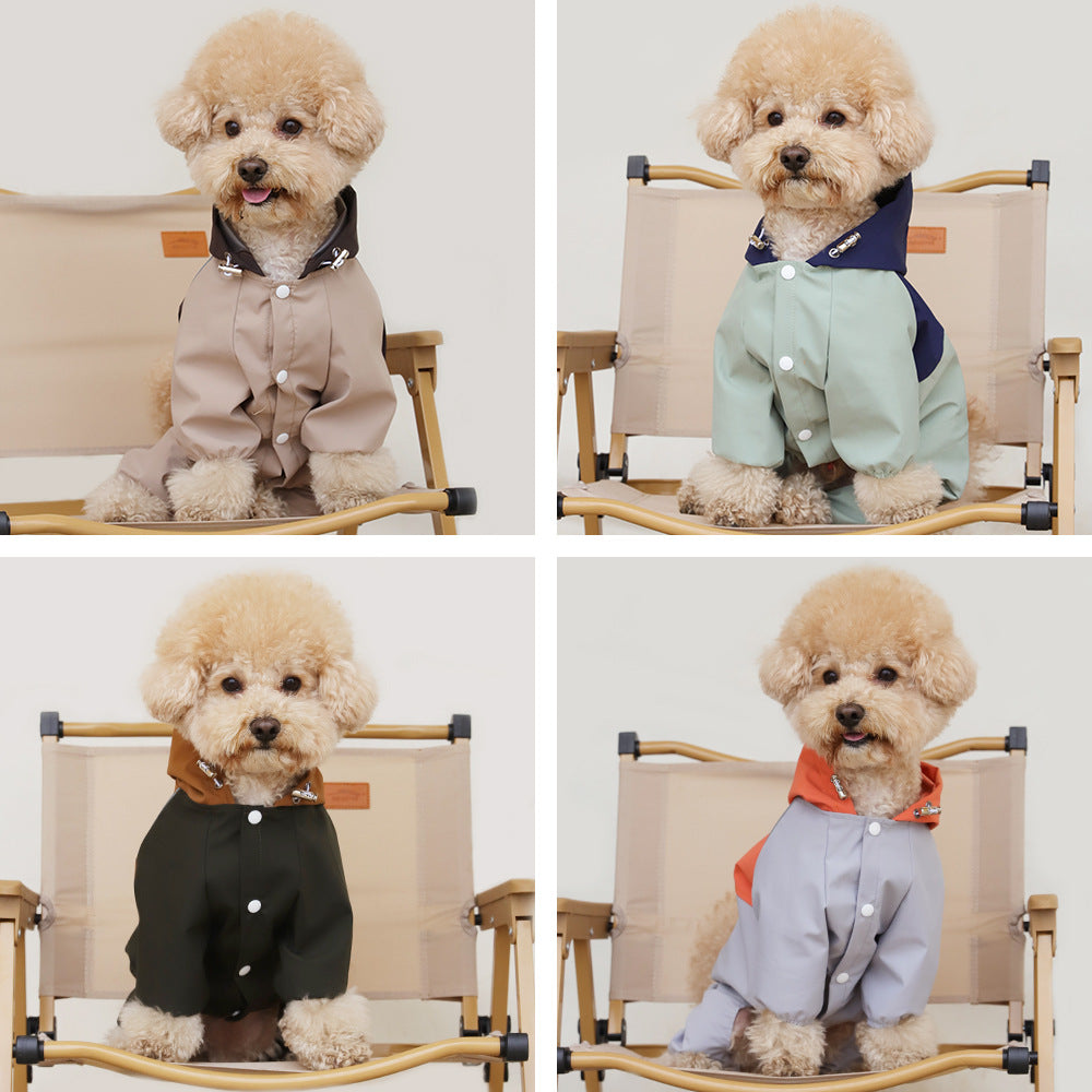 Pet Small and Medium-Sized Dog Waterproof and Dustproof Shell Jacket