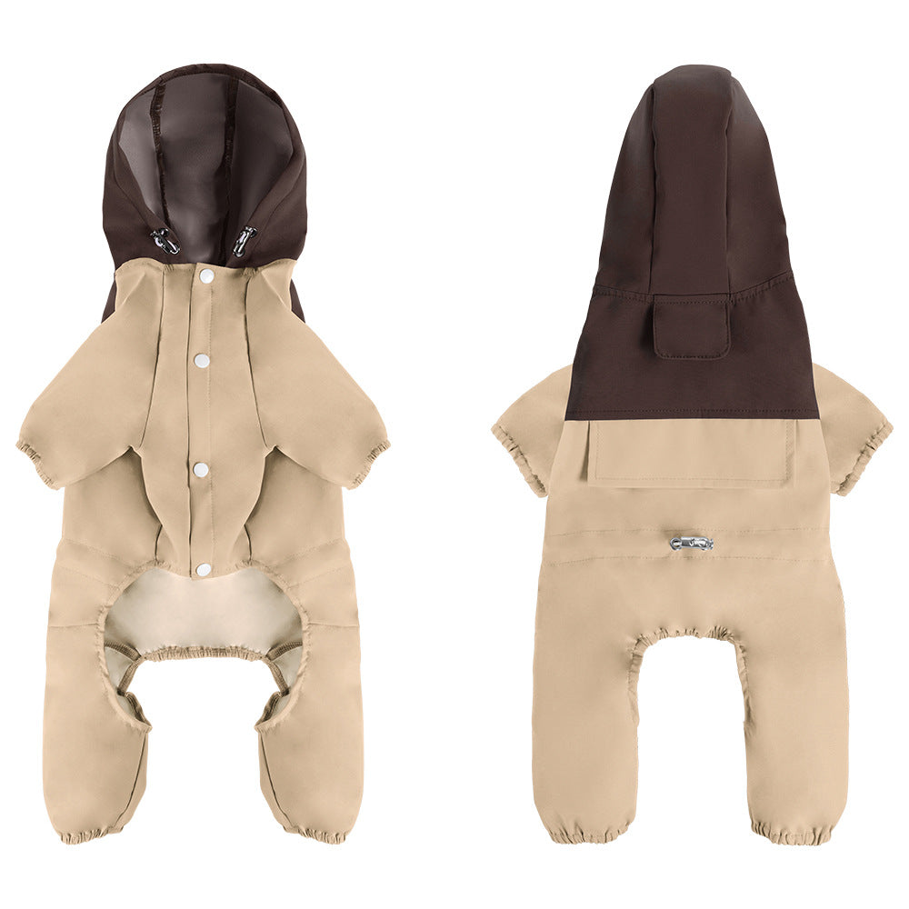 Pet Small and Medium-Sized Dog Waterproof and Dustproof Shell Jacket