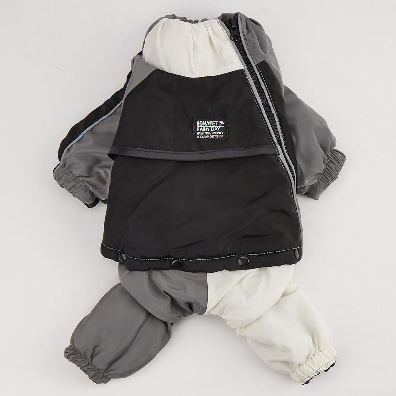 Pet Winter Color Matching Cotton-Padded Clothes for Medium and Large Dogs – Warm and Comfortable